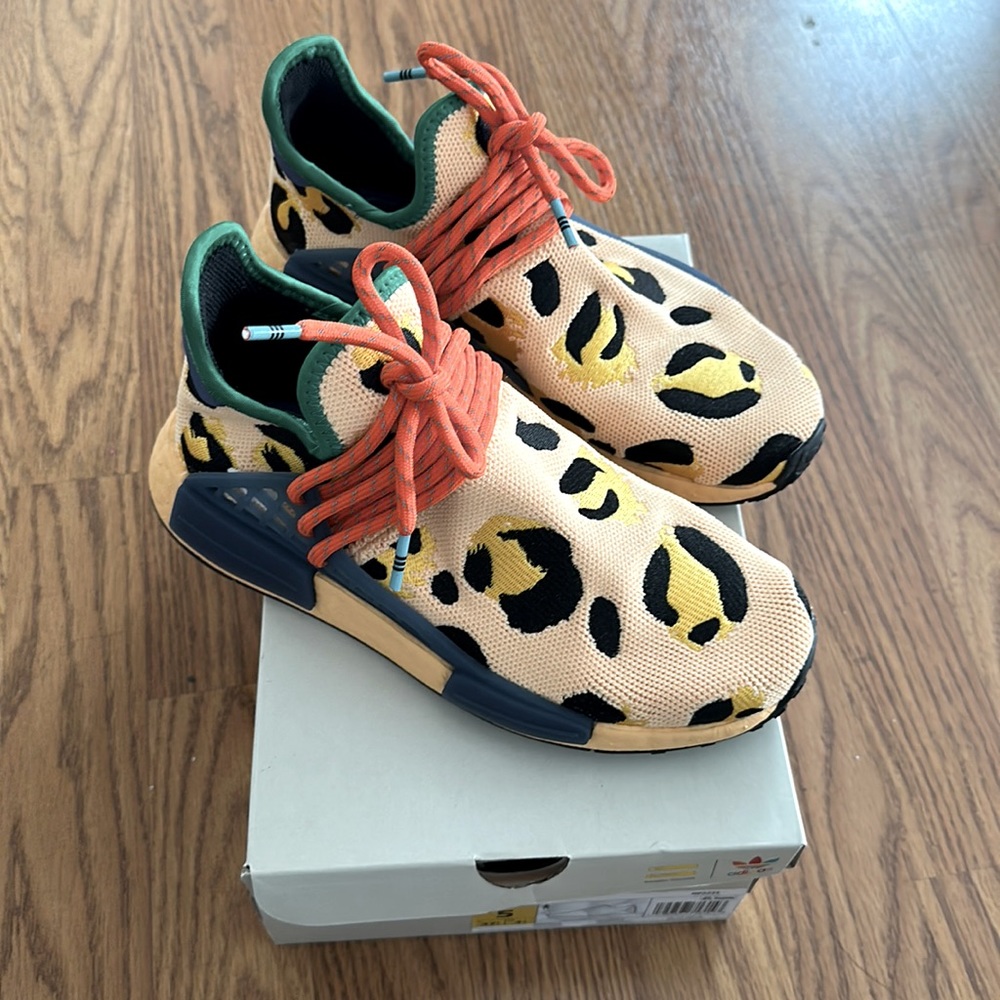 LIMITED EDITION PHARRELL WILLIAMS x ADIDAS NMD HU “amber animal print”